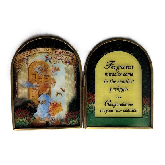 1996 Enesco Via Vermont Baby Keepsake Vintage - Picture 2 of 4